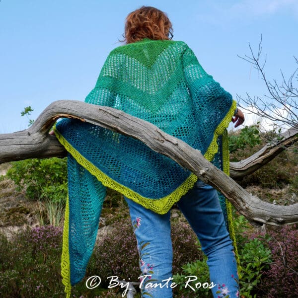 Pattern Button Rose Shawl (ENGLISH, US) - Afbeelding 2