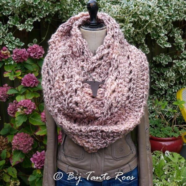 Patroon Criss Cross Rose Cowl - Afbeelding 2