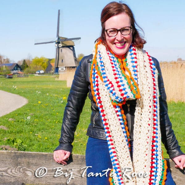 Haakpakket Dutchy Rose Rechte Sjaal