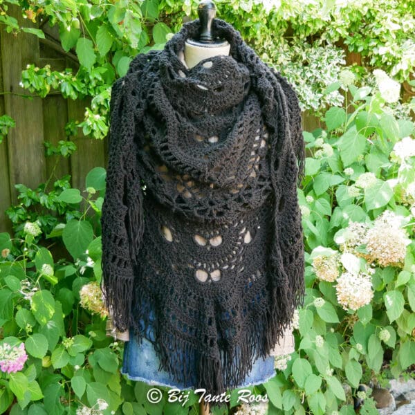 Haakpakket La Pantera Rose Shawl - Afbeelding 6