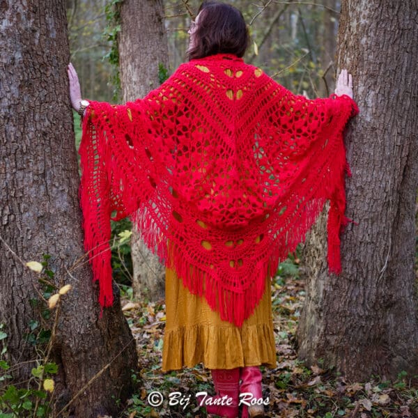 Haakpakket La Pantera Rose Shawl - Afbeelding 7
