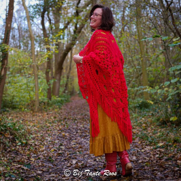 Haakpakket La Pantera Rose Shawl - Afbeelding 10