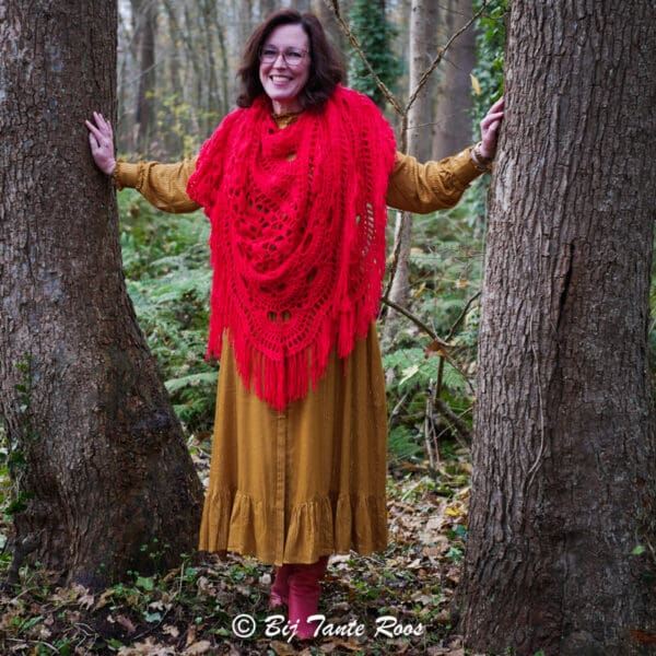 Haakpakket La Pantera Rose Shawl - Afbeelding 11