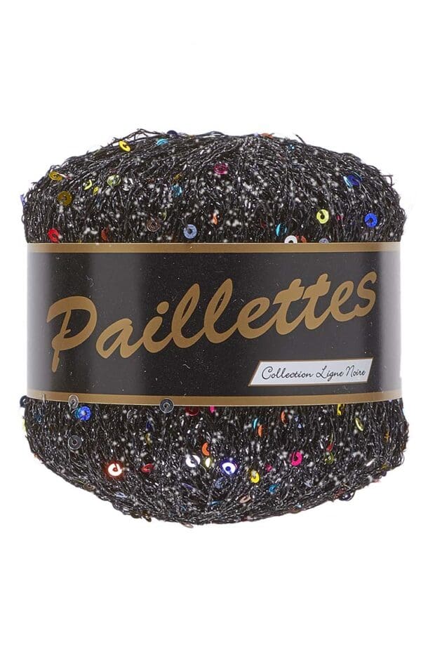Lammy Yarns Paillettes - Zwart 412