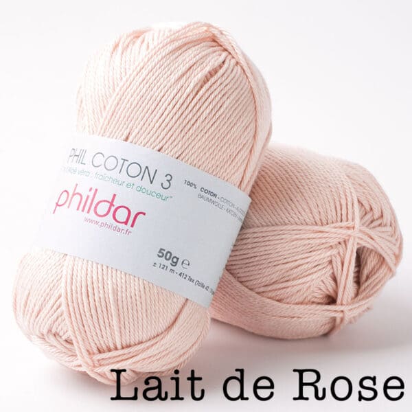 Phildar Phil Coton 3 - Lait de Rose
