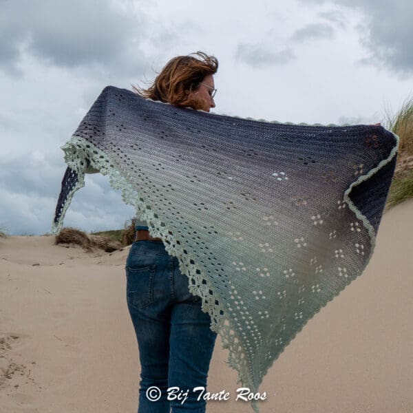 Haakpatroon Flowerdrops Shawl - Afbeelding 3